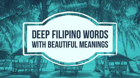 deep tagalog words with meaning